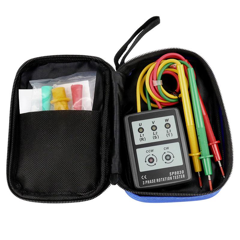 3 Phase Alternating Current Phase Meter Phase Detector Rotation Tester Phase Indicator Digital Phase-Order Indicator