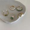 French Retro Pearl & Stone Drip Oil Metal Ring: Chic, Versatile, Elegant Women's Finger Accessory