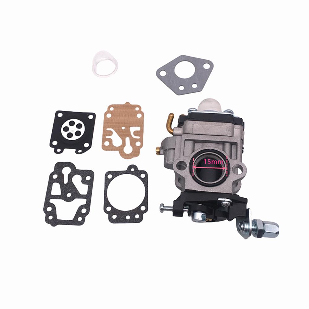 Carburetor Carb Kit For Brushcutter 43cc 49cc 52cc Brush Cutter Seal Hose Spark Plug Petrol Filter for For For CG430 CG520 BC430 Fuel System