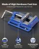 VEVOR Drill Press Vise, 4 Inch Jaw Width, Portable Bench Vise, Slotted Base for Easy Installation, Durable Cast Iron Construction, Workbench Vice