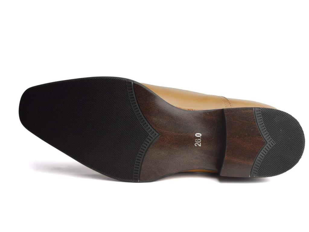 Nero Corsaro Genuine Leather Business Shoes, Made in Japan, Men's Leather Shoes, nc402 [Camel], Size 25.5cm