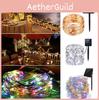 High Efficiency Solar Powered 100 Led Copper Wire Light String For Garden
