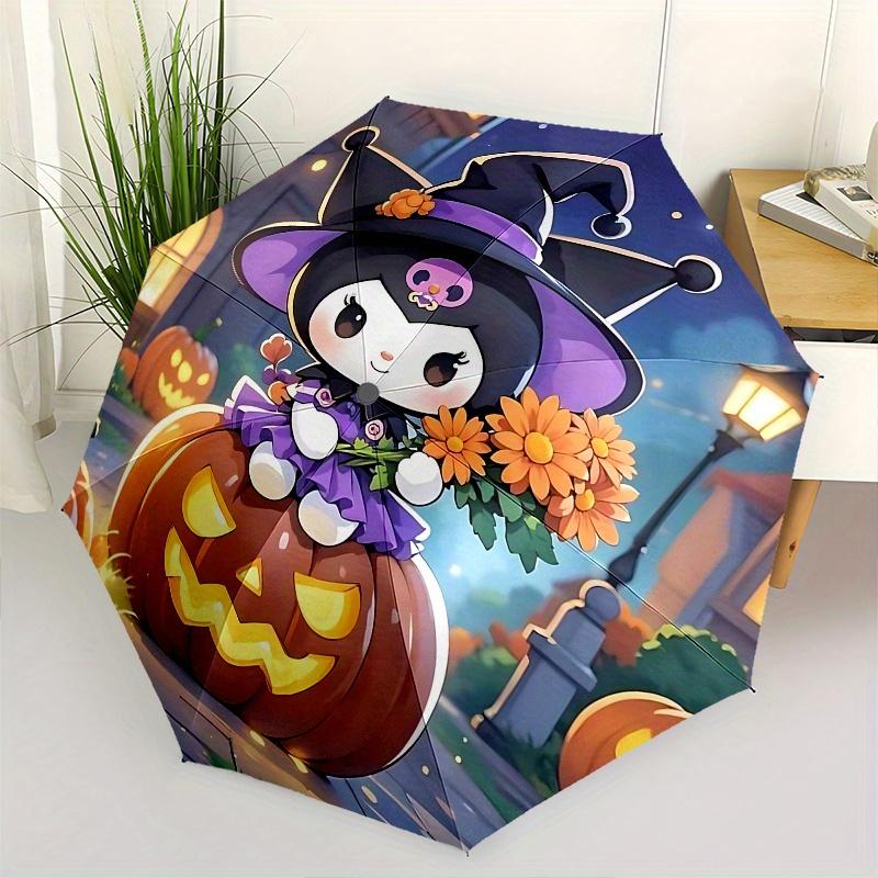 

Halloween, Sanrio Automatic Opening and Closing Parasol Compact Travel Umbrella with 8 Ribs for Women and Men Ideal Birthday/Christmas Gift,