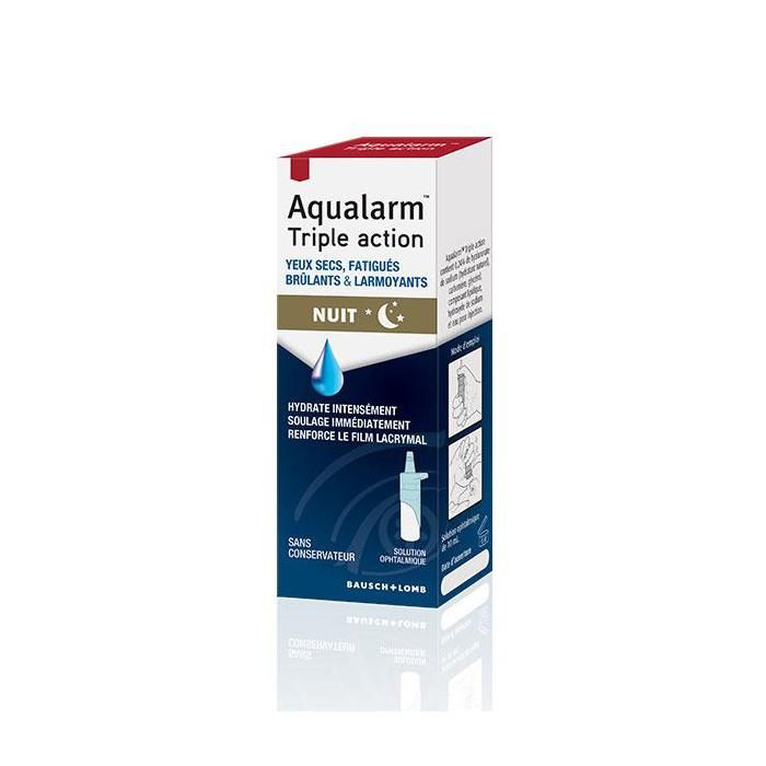 Bausch & Lomb Aqualarm Triple Action Nuit 10ml