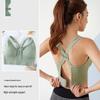 Women's Shockproof Sports Bra - Wirefree Yoga Vest with Beautiful Back Design