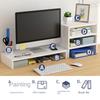 Stable Base Wood Desktop Computer Stand Easy Assemble Elevated Computer Holder  Computer Table