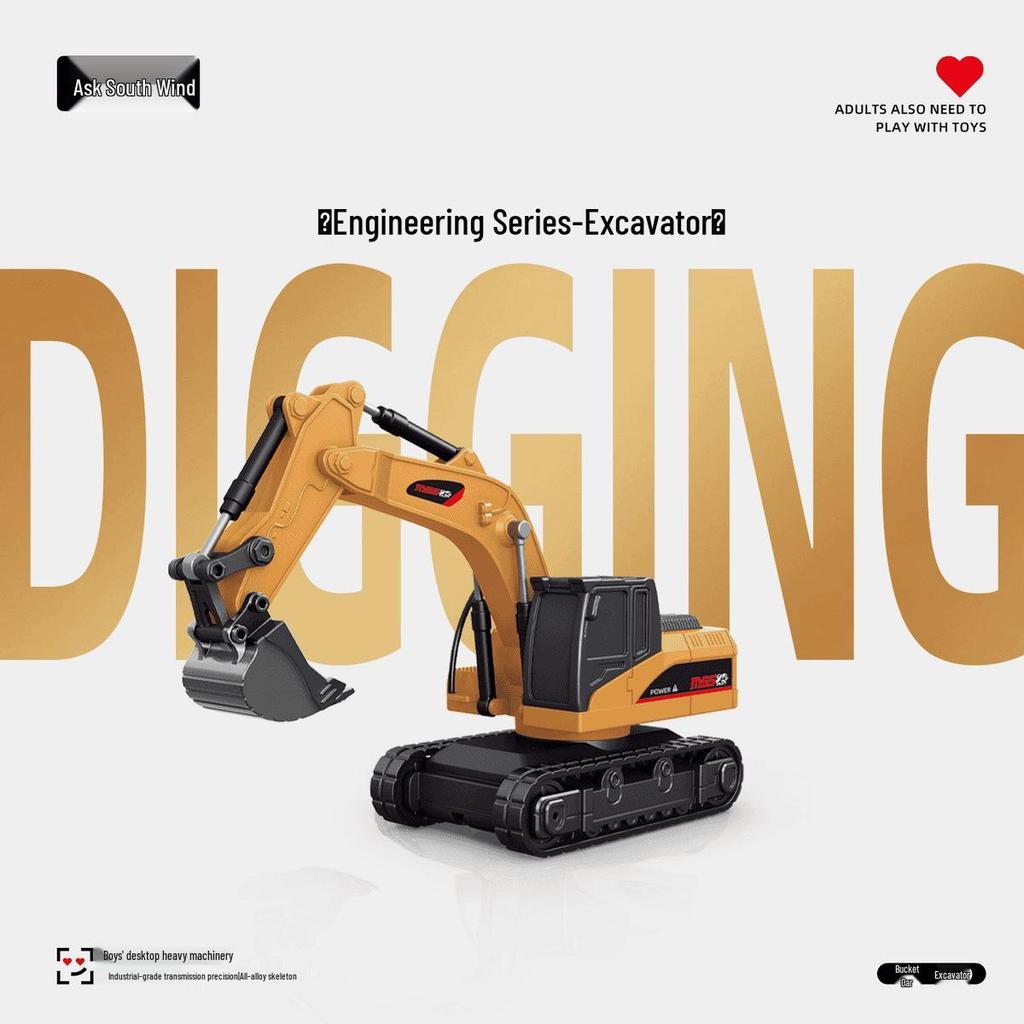 1:64 Mini Legering RC Gaffeltruck - Fjernstyrt Ingeniørkjøretøy Leketøy for Gutter