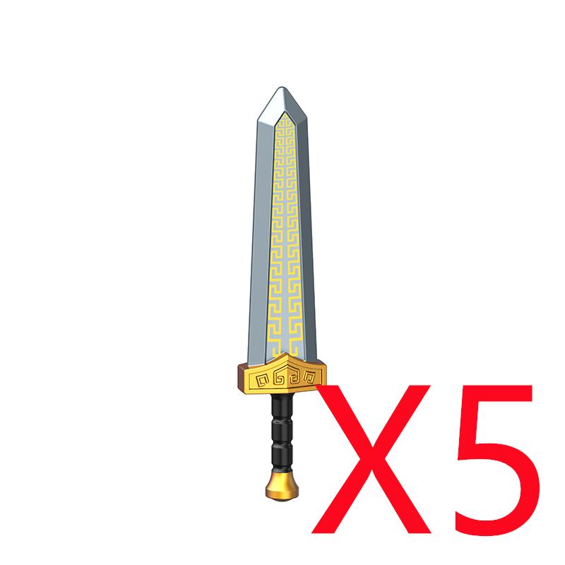 Medieval Military Building Blocks Soldier Figures Black Eagle Knight Weapons Accessories Bow Knife Shield Flag Bricks Toy K047