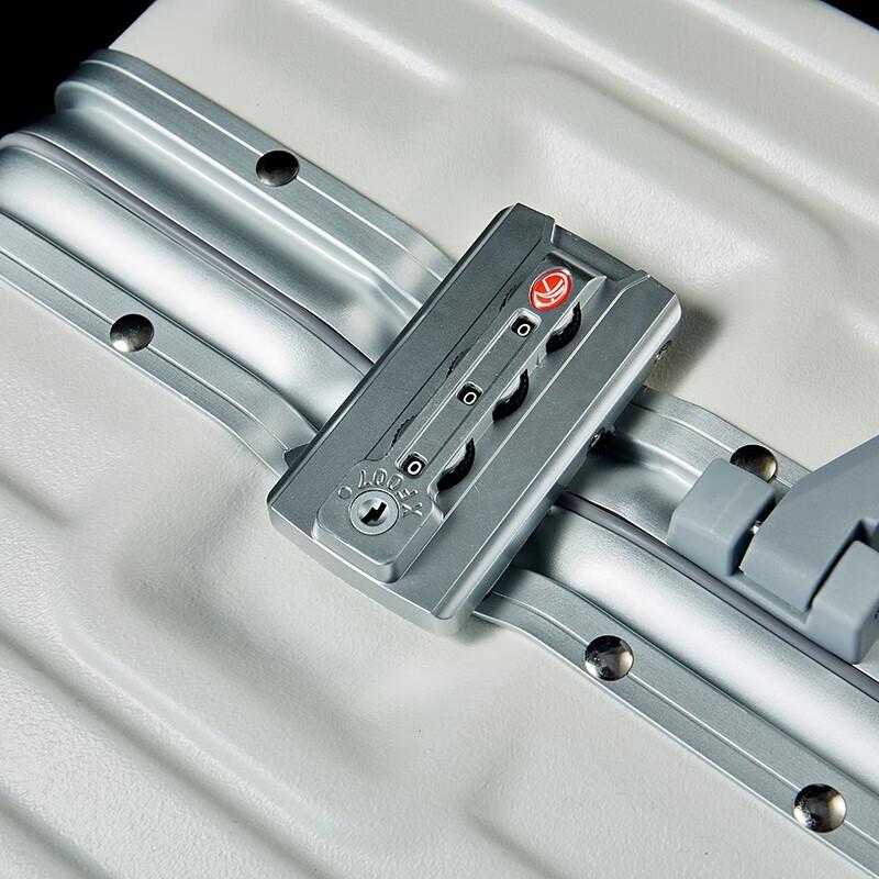 ZMN Gurney Classic Vertical Stripe Aluminum Frame Suitcase