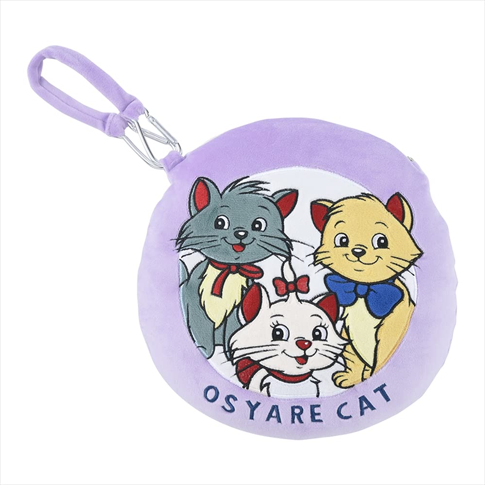 

Livheart 2-Way Cushion, Retro Face, The Aristocats (Total Length: Approx. 30cm), Neck Pillow, Travel Item, 80049-03
