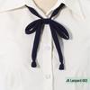 In Stock Solid Color Japanese Style Flower Rope Uniform Bow Tie No-Tie Lanyard for Women