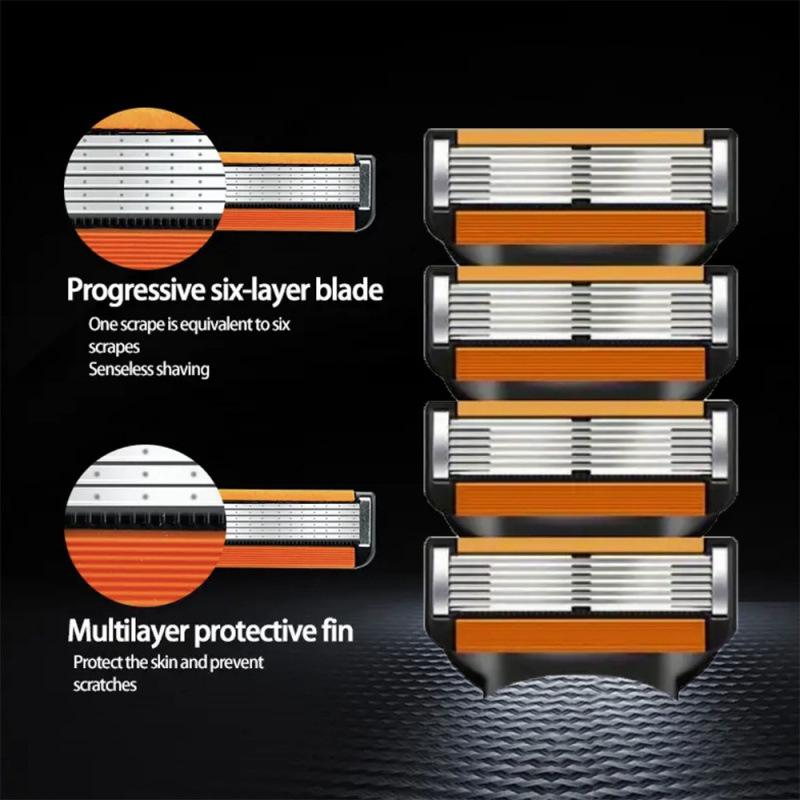 Sześciowarstwowa Męska Wodoodporna Maszynka Manualna z Ostrym, Trwałym Ostrzem ze Stali Nierdzewnej
