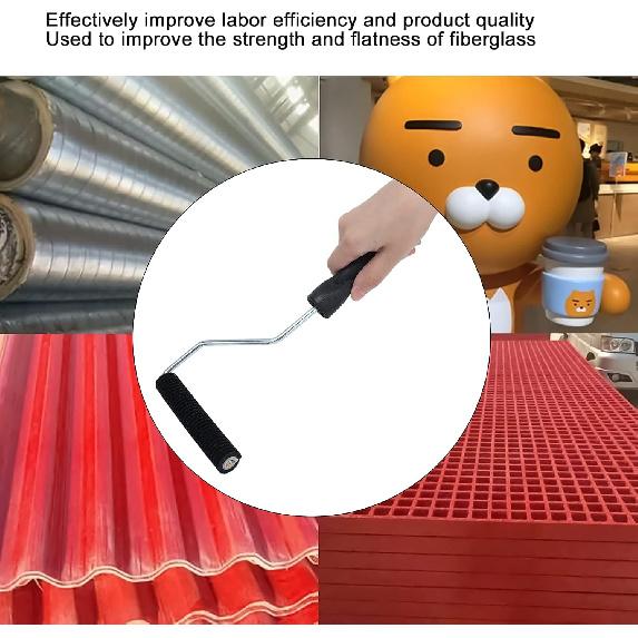 Fiberglass Laminating Roller Composite Materials Tool Carbon Fiber Fabric Application Roller for Bubble Removal DIY Repair and Boat Building