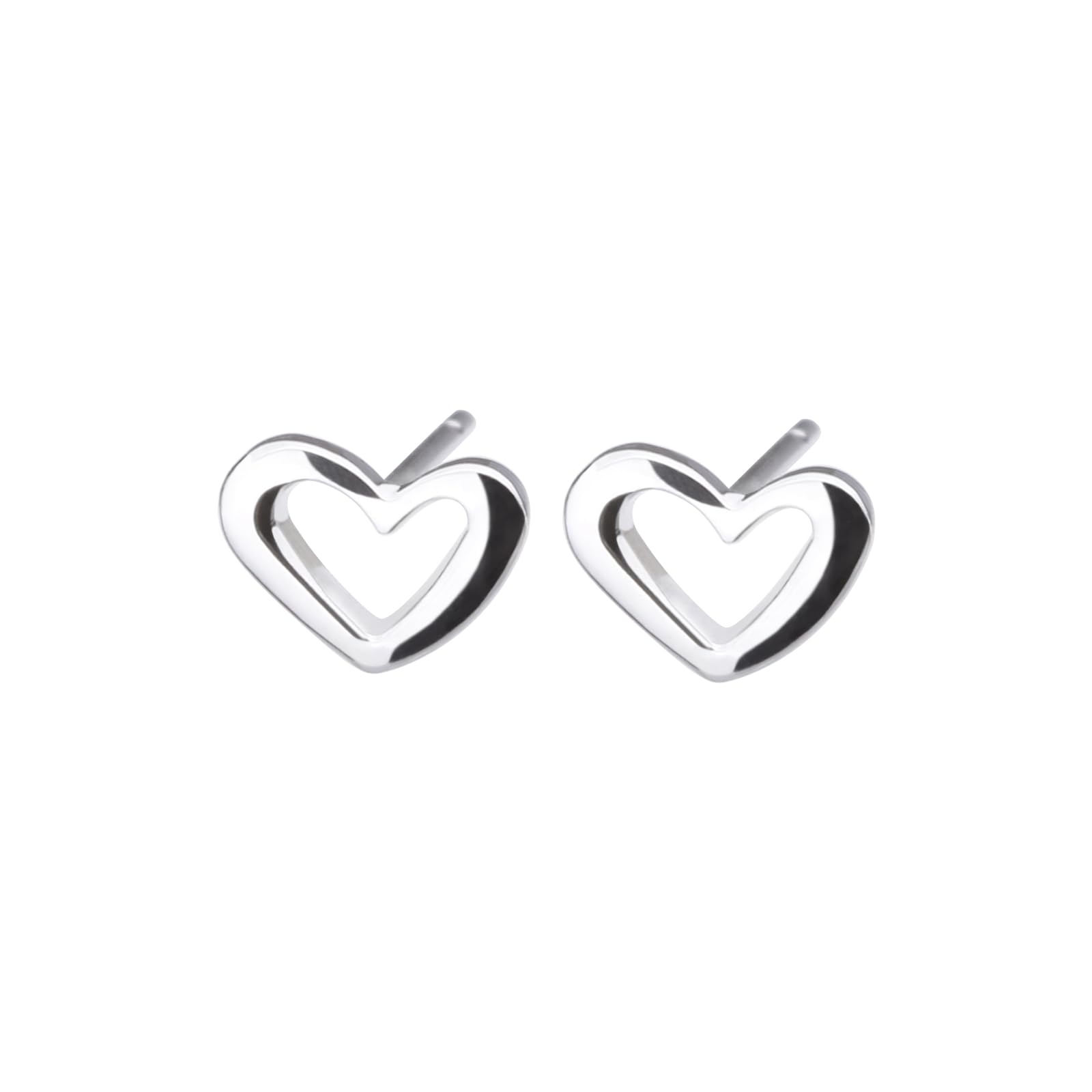 

LOKUMI Made in Platinum Open Nickel Earrings, Japan, Pt900, Post, Hypoallergenic, Heart, Heart, Women s, Simple, Small, Petite, Small, Popular, Free,