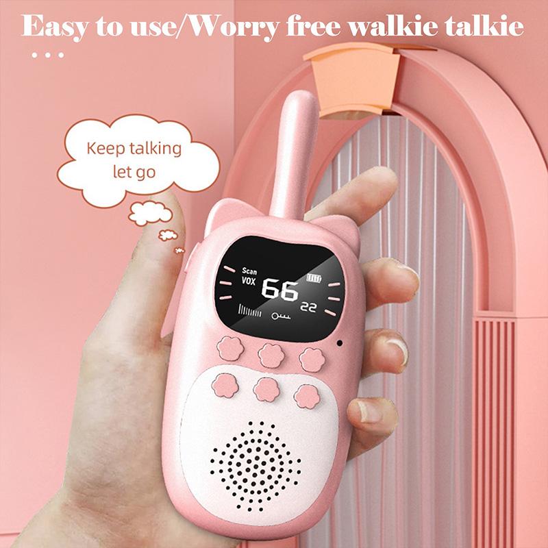 Kids Walkie Talkie 2PCS Electronic Toys Children Spy Gadgets Baby Radio Phone 3km Range Christmas Birthday Gift for Boys Girls