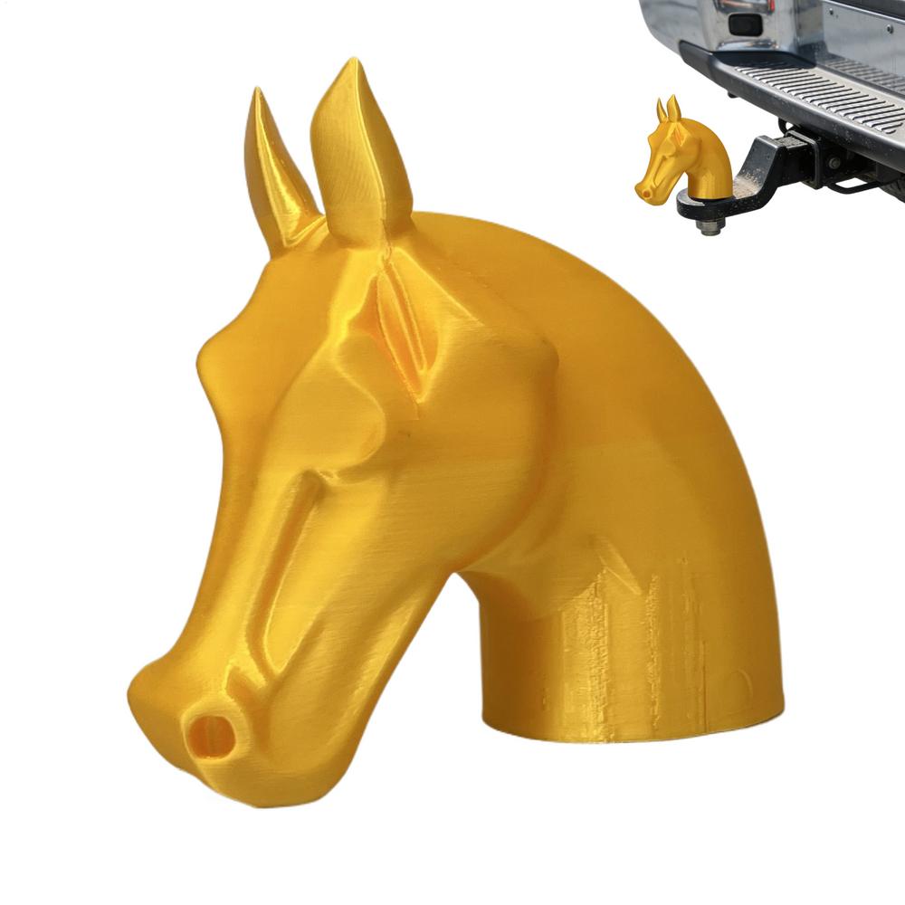 Trailer Tow Hitch Cover Modern Horse Head Vehicle Decoration Trailer Hitch Receiver Cover For Cars Sedans Trucks Road Trips A