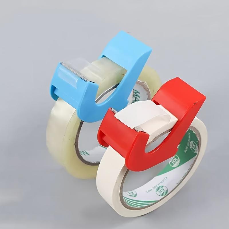 1PC [without tape] Small convenient tape cutter Hand pull style cutting blocker Easy to carry