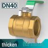Heavy-Duty 1/2" Brass Ball Valve for Air and Water Pipes, Internal/External Thread