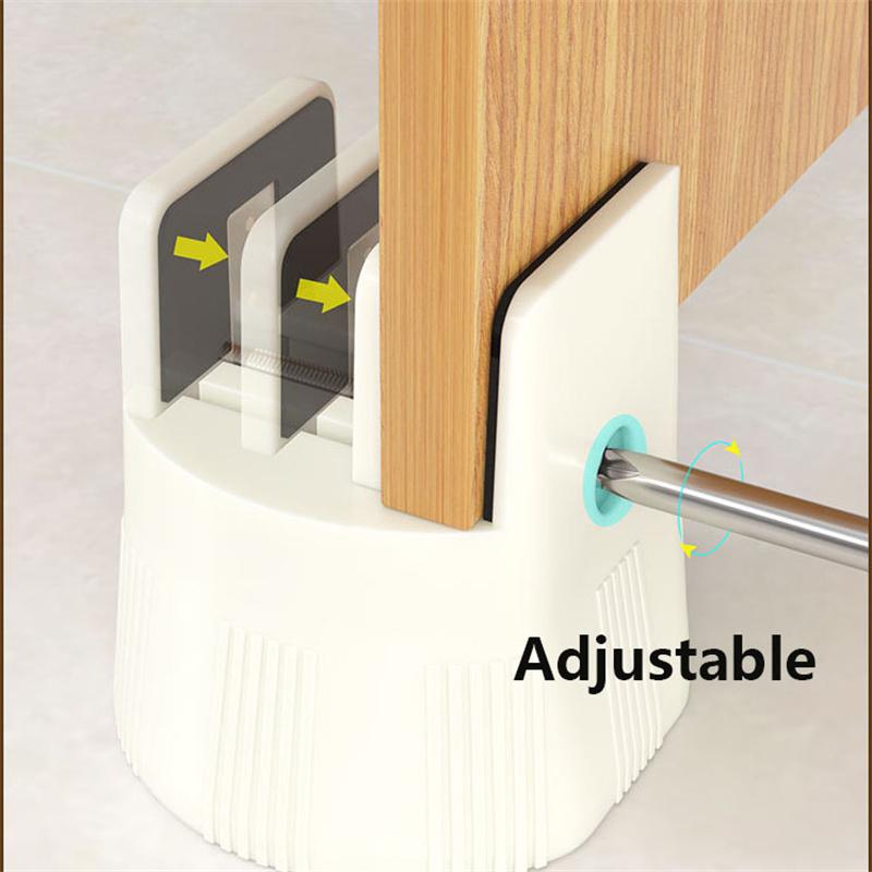 4PCS/SET Table Leg Pads Height-Adjustable Pads for Home Clamp-On Base Pads for Bed Legs Sofa Coffee Table Furniture Premium Materials