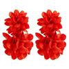 Handmade Floral Exaggerate Earrings Flower Earrings Stylish Blossom Flowers Drop Earwear Jewelry Ornament for Women