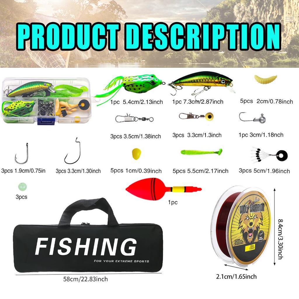 2.7m Fluorescent Green Fiberglass Sea Fishing Rod Set with Long Cast Lure, Soft Lure Hooks, and Fishing Line