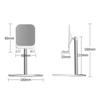 Aluminum Phone Holder Height Adjustable Stand for Phone Universal Tabletop Folding Support Cradle for Watching Video