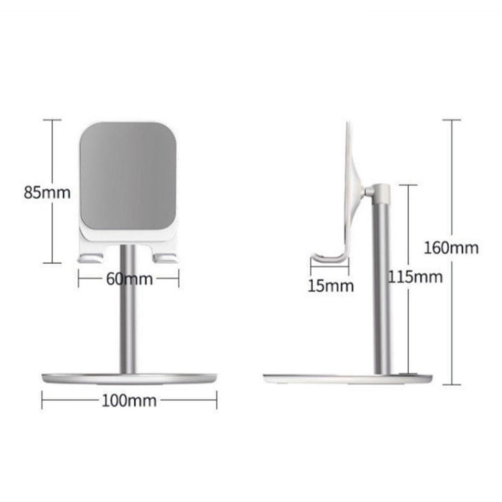 Aluminum Phone Holder Height Adjustable Stand for Phone Universal Tabletop Folding Support Cradle for Watching Video