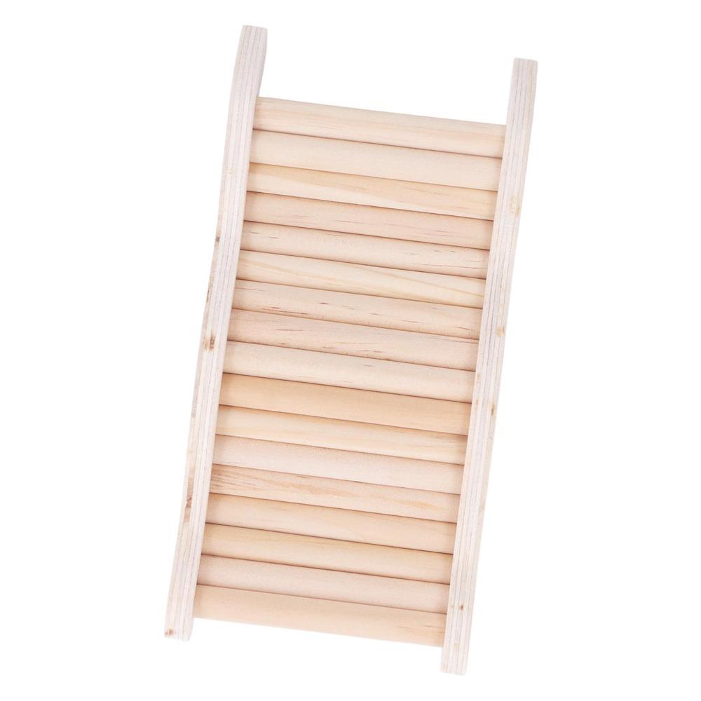 Wood Wooden Hamster Bridge Easy Installation Hamster Interactive Toy Pet Cage Accessories
