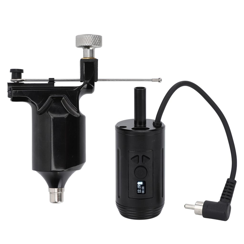 3-in-1 Kabelloses Tattoo-Netzteil Griff RCA-Schnittstelle 3 Nadeln Antriebsstange Aluminiumlegierung Rotary