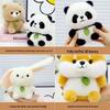 Cartoon Cute Panda & Rabbit Plush Toys - Desk Companion Series