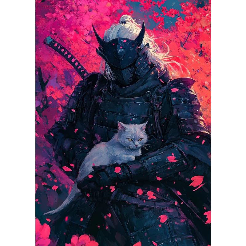 Handsome And Mysterious Japanese Samurai Anime Character Art Poster Canvas Printing Living Room Bedroom Home Decoration Painting