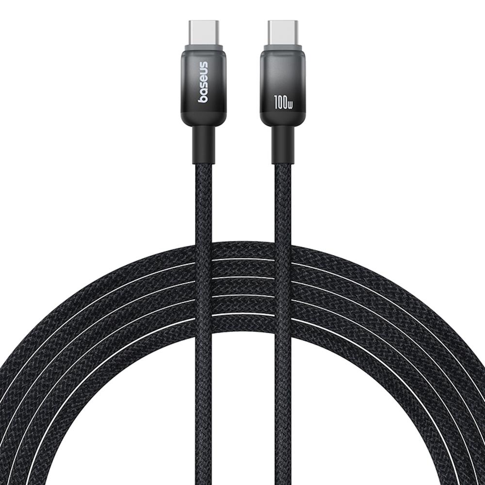 BASEUS Discolor Series 1m Fast Charging Cable USB-C to USB-C 100W Nylon Braided Data Cord