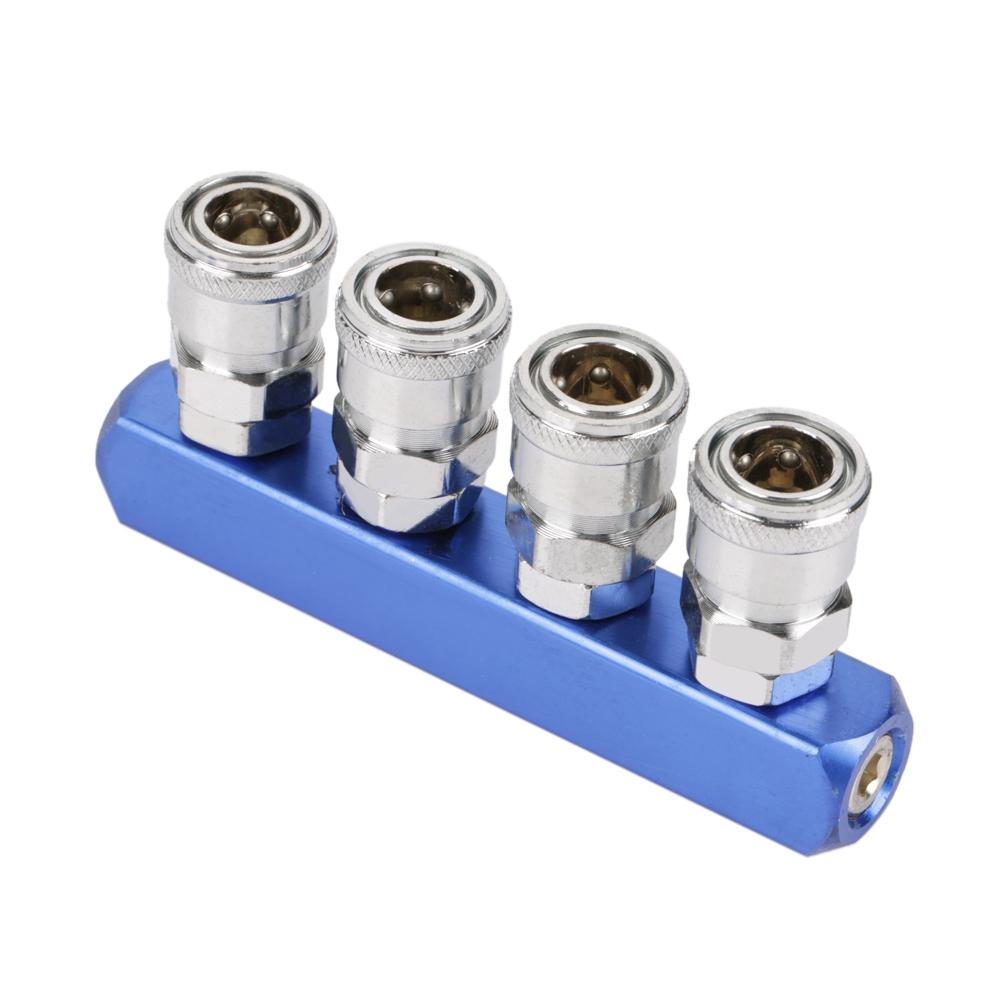 12mm Pneumatic Quick Fitting Female Connector for Air Hose Connecting PT14  (4 Way)