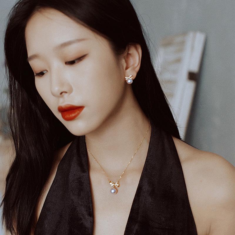 

Элегантное универсальное колье-подвеска в виде банта из стерлингового серебра 925 пробы для женщин 925 Sterling Silver