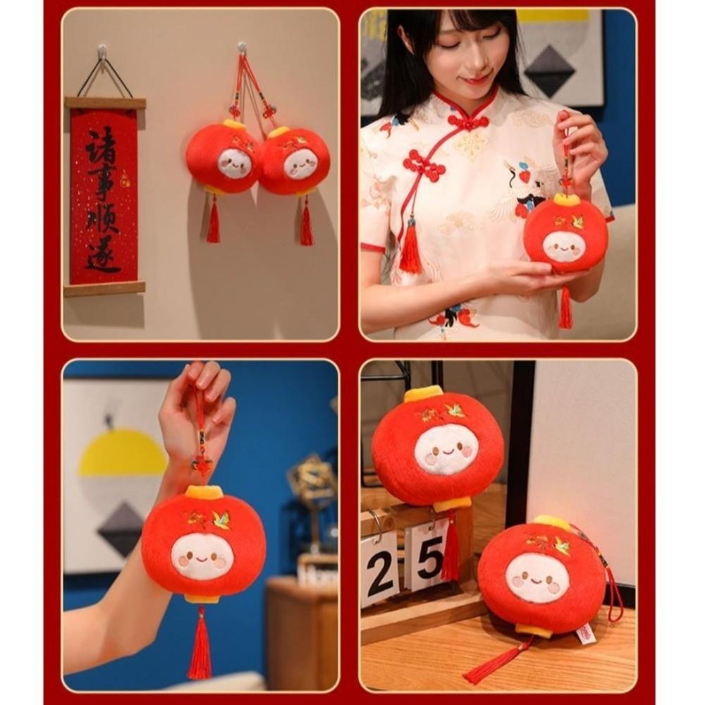 Gefülltes Plüsch Rote Laterne Puppenanhänger Chinesisches Frühlingsfest Ornament Wohnzimmer Tür