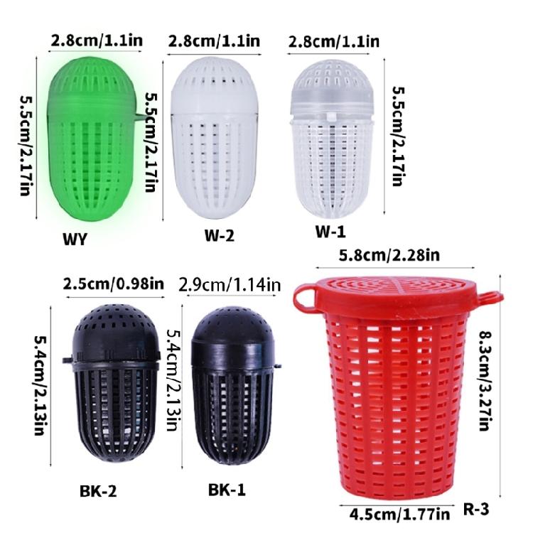 5Pcs Portable Fish Lure Fishing Baits Cage Conjoined Basket Feeder Holder Tackle Split Swim Feeder Basket Fishing Tool
