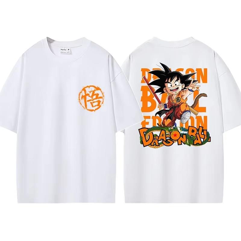 2026 New Dragon Ball Z Goku Tshirt Summer Cotton Print Mens and Womens Casual Street Shortsleeved Tops Mens Tshirt