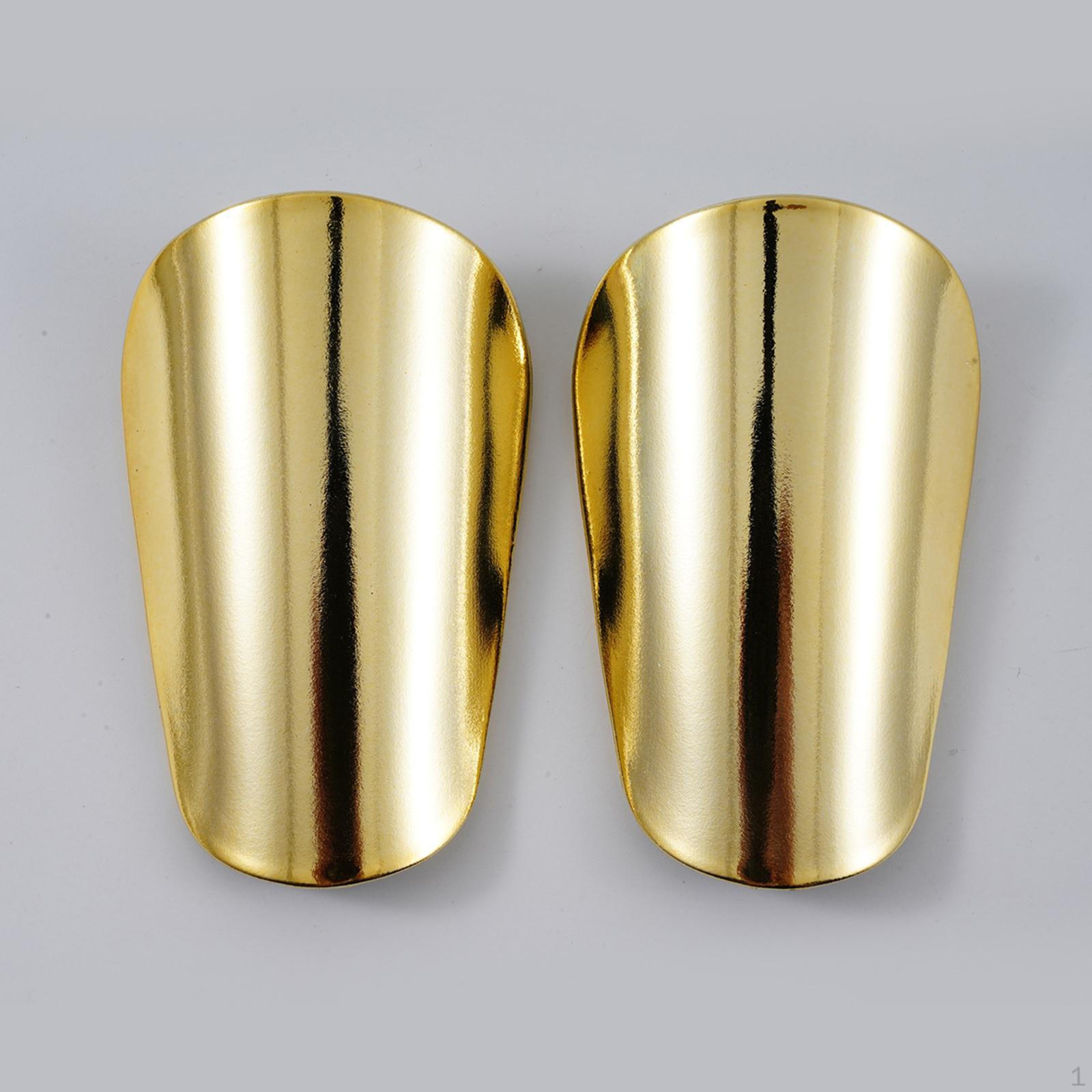 

2 шт. Мини-футбольные щитки для голени Защита ног Защитное снаряжение Легкий игровой инвентарь Маленький Gold S 10cmx6cm