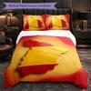 Ensemble de literie 3 pièces motif football Espagne Housse de couette douce en microfibre avec taies d'oreiller pour chambre à coucher