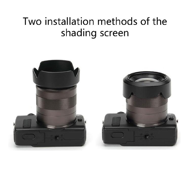 EW53 Camera Lens Hoods for EF-M 15-45mm f/3.5-6.3 IS / 15-45 mm f3.5-6.3 Reduces Flares and Enhances Quality