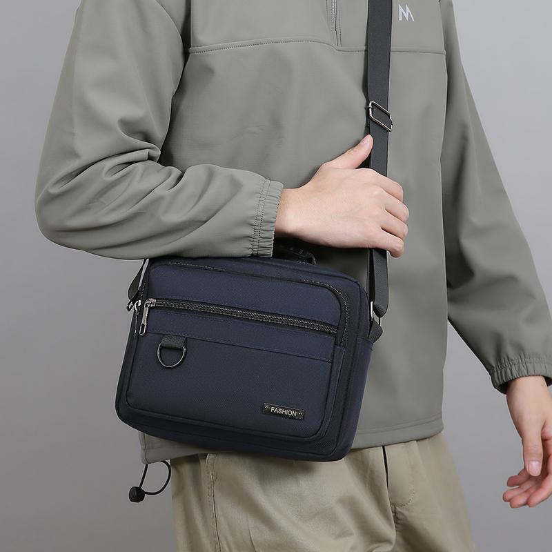 Pánská protikrádežová business taška přes rameno - Odolný kancelářský kufřík s více kapsami na zip