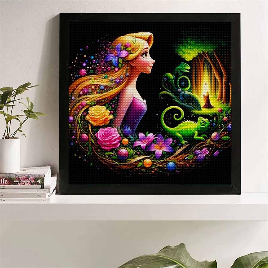 DIY Diamond Painting Round Diamond Beautiful Princess Full Diamond Mosaic Home Decoration Painting Cross Stitch Kit