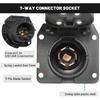 MECMO OEM Style Replacement 7-Way RV Blade Socket, USCAR To 7-Pin Vehicle-Side Female-End Socket For Ford, GMC, Chevy, Dodge, Silverado, Sierra