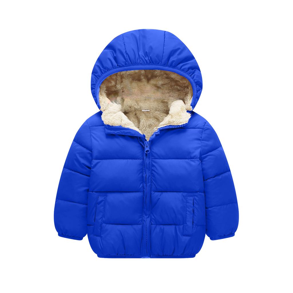 Baby Children Coats Winter Thick Jackets For Boys Warm Plush Thicken Outerwear For Girls Fur Hooded Jacket Kids Clothes Snowsuit