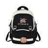 New Student Large Capacity Backpack Fashionable Junior High School College School School Bag Casual Contrast Backpack for Class