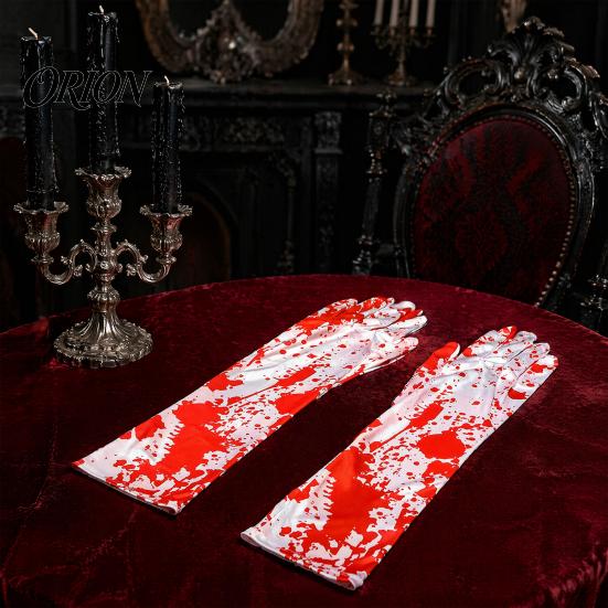 Reusable Party Props for Halloween Horror Gloves, Creepy Red Hand Cosplay Prop Party, Festive Atmosphere Decorations Spooky Costume Accessory Haunted