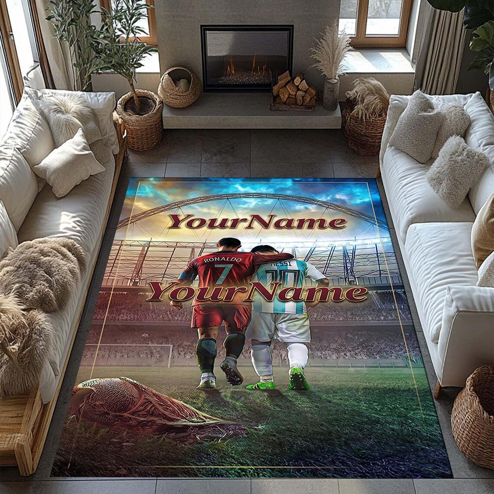 Messi 260 Customize Text Floor Rug Office Rug Design for Hallway Decorate room Game Room Living Rooms Anti-slip Rug Office home decor
