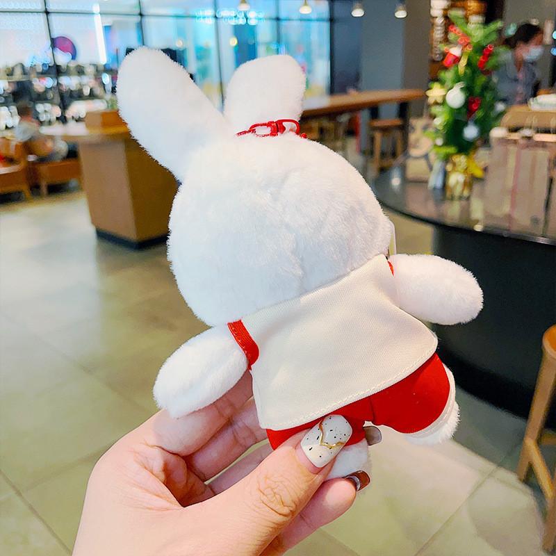 Cute Bear Plush And Rabbit Keychain For Girls Fluffy Bag Charm Soft Toy Gift