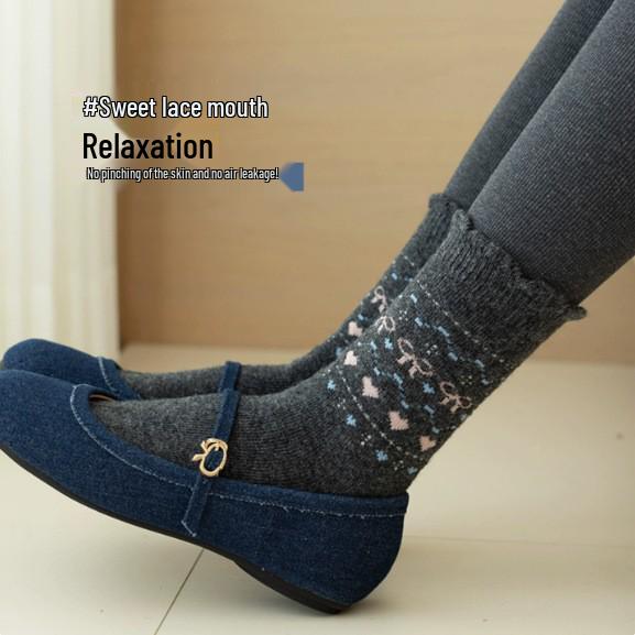 Women's Warm Wool & Cashmere Deer Socks - Cozy Autumn/Winter Plush Christmas Socks