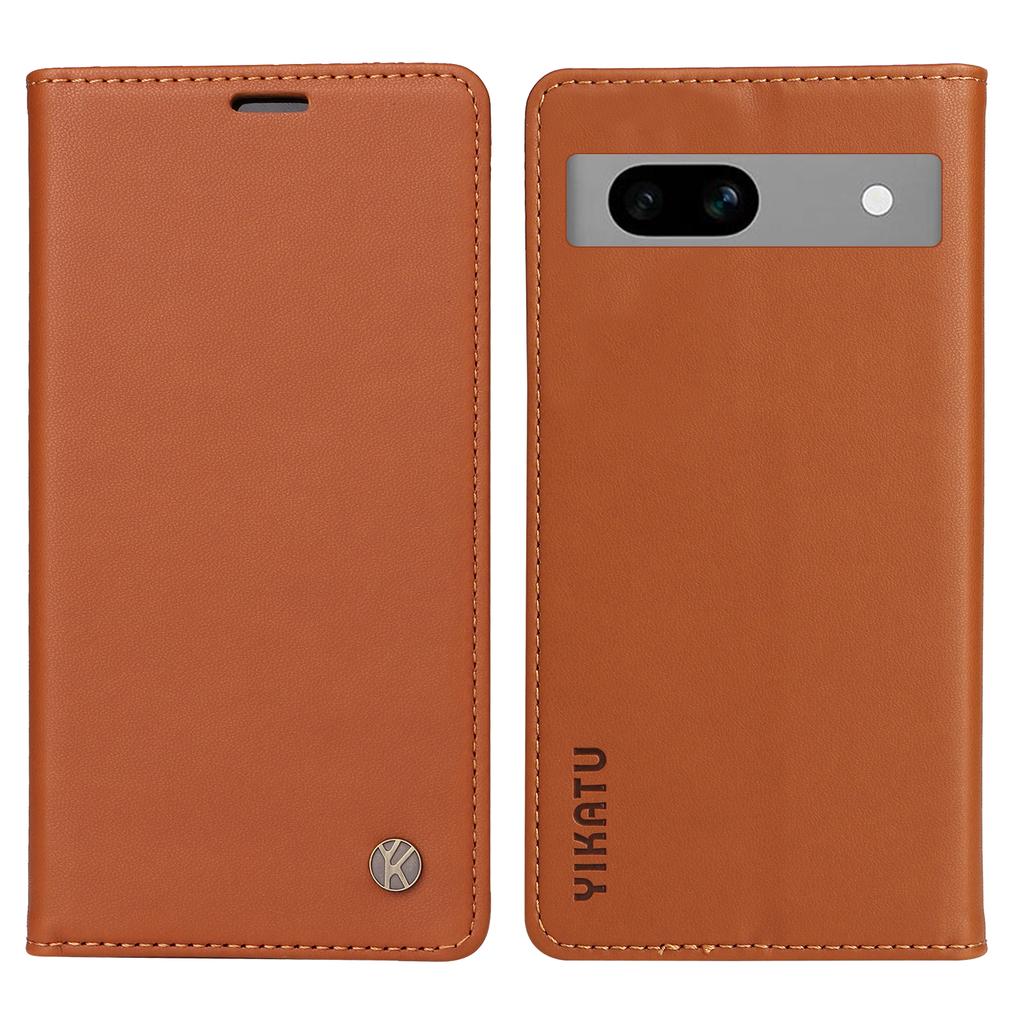 YIKATU YK-001 For Google Pixel 7a Leather Case Magnetic Closure Ultra thin Phone Case